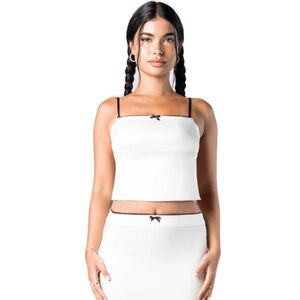 Finesse Georgia Ivory Satin Backless Top Size 3X